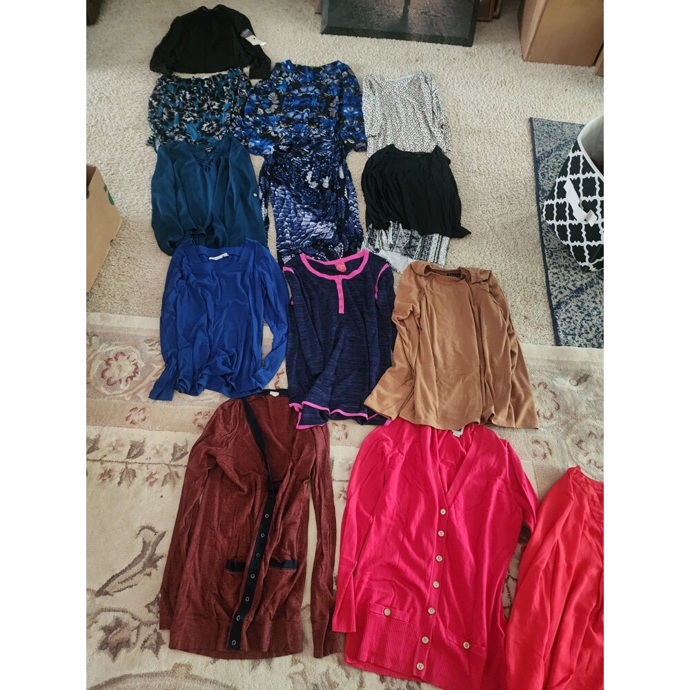 Lot of 13 Womens Office Blouses Tops Cardigans S XS J Jill Anne Klein WHBM